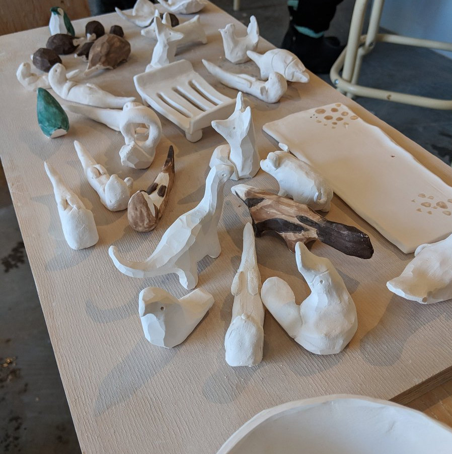 sculpting clay animals first board