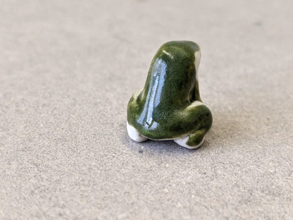 tiny ceramic frog