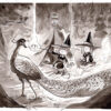 inktober dessin paon peafowl drawing