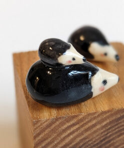 hedgehog family porcelain figurines