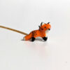 red fox pendant porcelain and gold