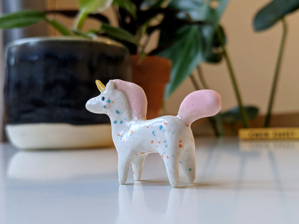 ceramic unicorn miniature