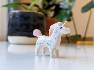 licorne ceramique miniature