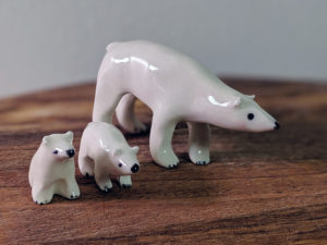 polar bear ceramic figurine