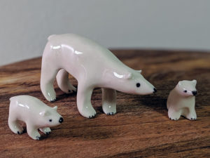 polar bear ceramic figurine