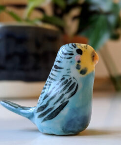perruche bleue ceramique