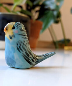 perruche bleue céramique
