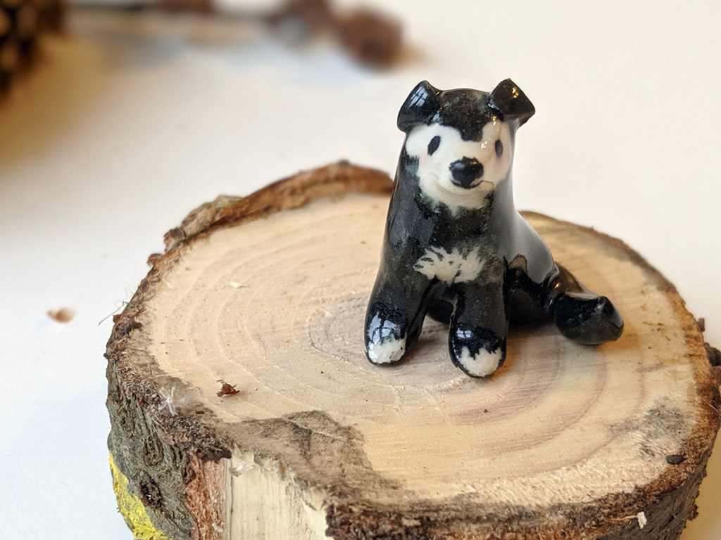 portrait chien ceramique
