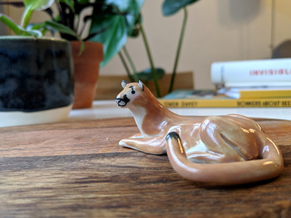 ceramic mountain lion