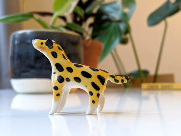 ceramic spotted hyena