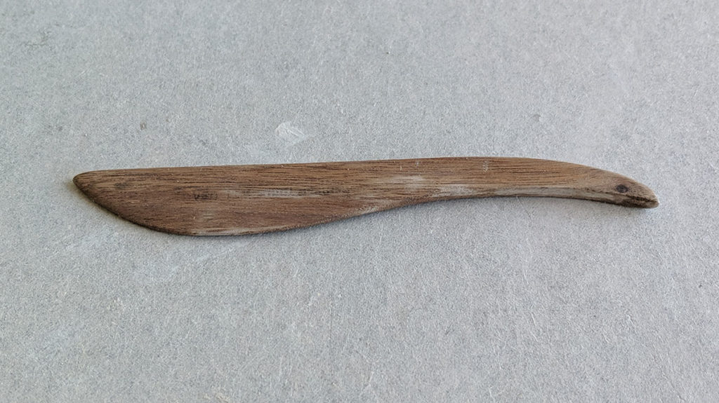 wooden knife too for sculpting clay