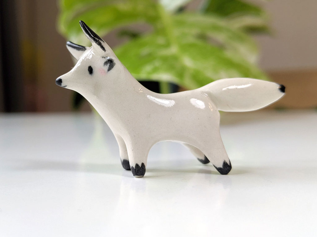 mini renard porcelaine