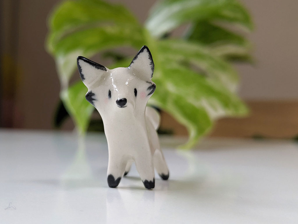 mini renard porcelaine