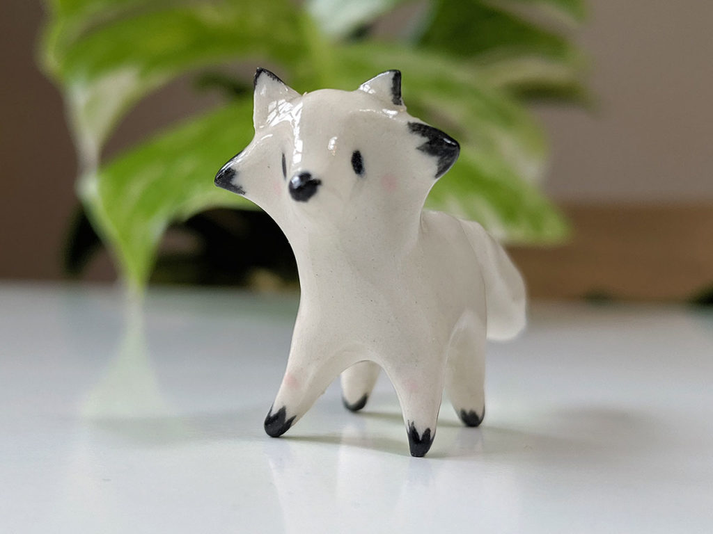 mini renard porcelaine