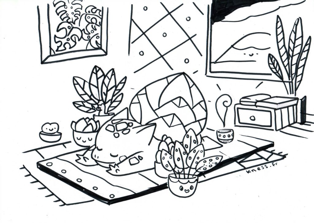 coloriage bulbizarre zen