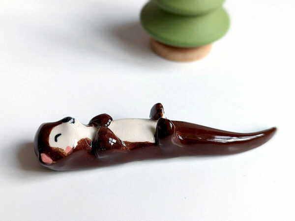 otter porcelain figurine