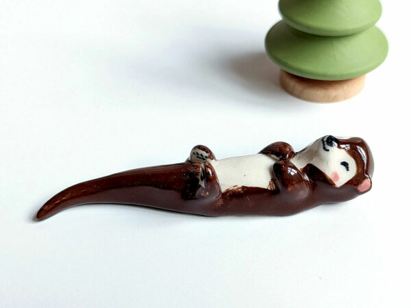 otter porcelain figurine