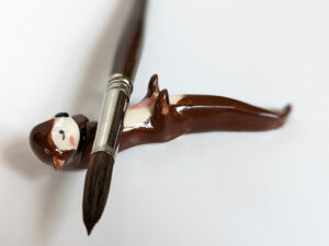 otter porcelain figurine