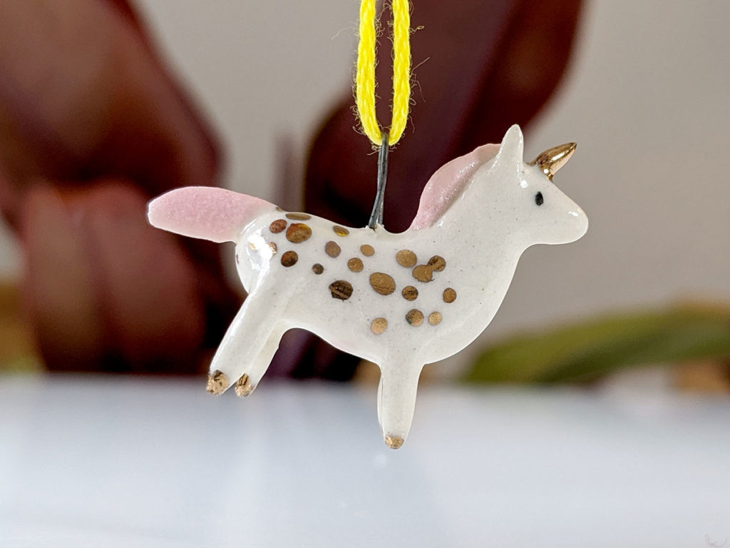 pendentif licorne or