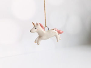 porcelain pendant unicorn