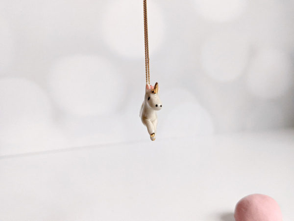 porcelain pendant unicorn