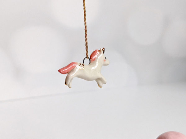 porcelain pendant unicorn