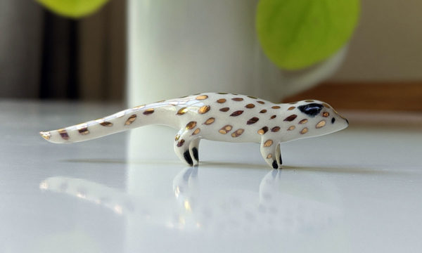 genette porcelaine et or
