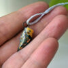 cockatiel ceramics gold pendant