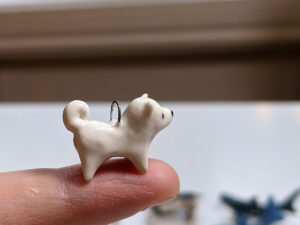 Samoyed clay charm