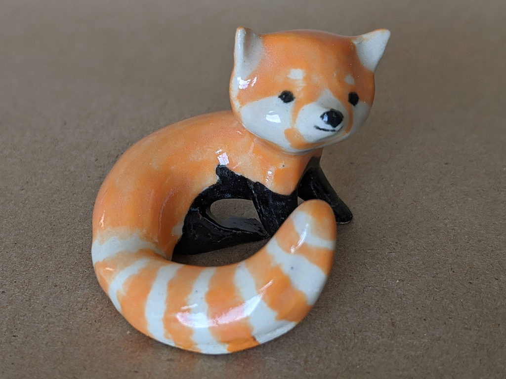 ceramics red panda