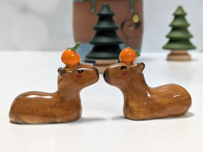 Figurine - Capybara + Orange - Image 4