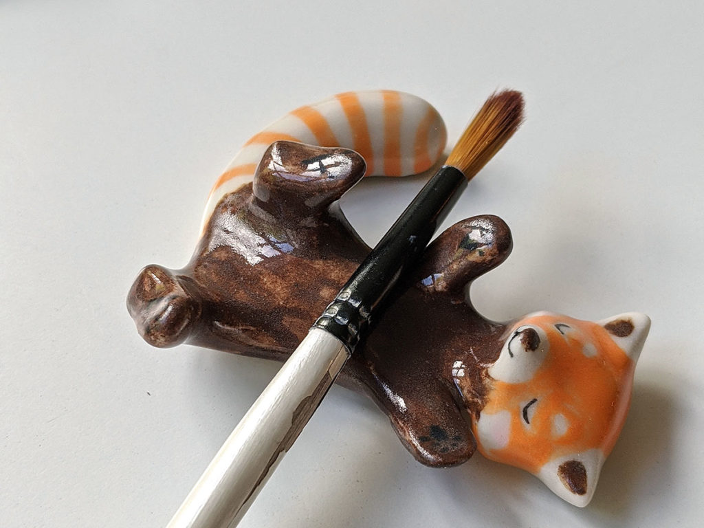 panda roux porcelaine