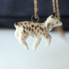 pendentif chevre porcelaine or