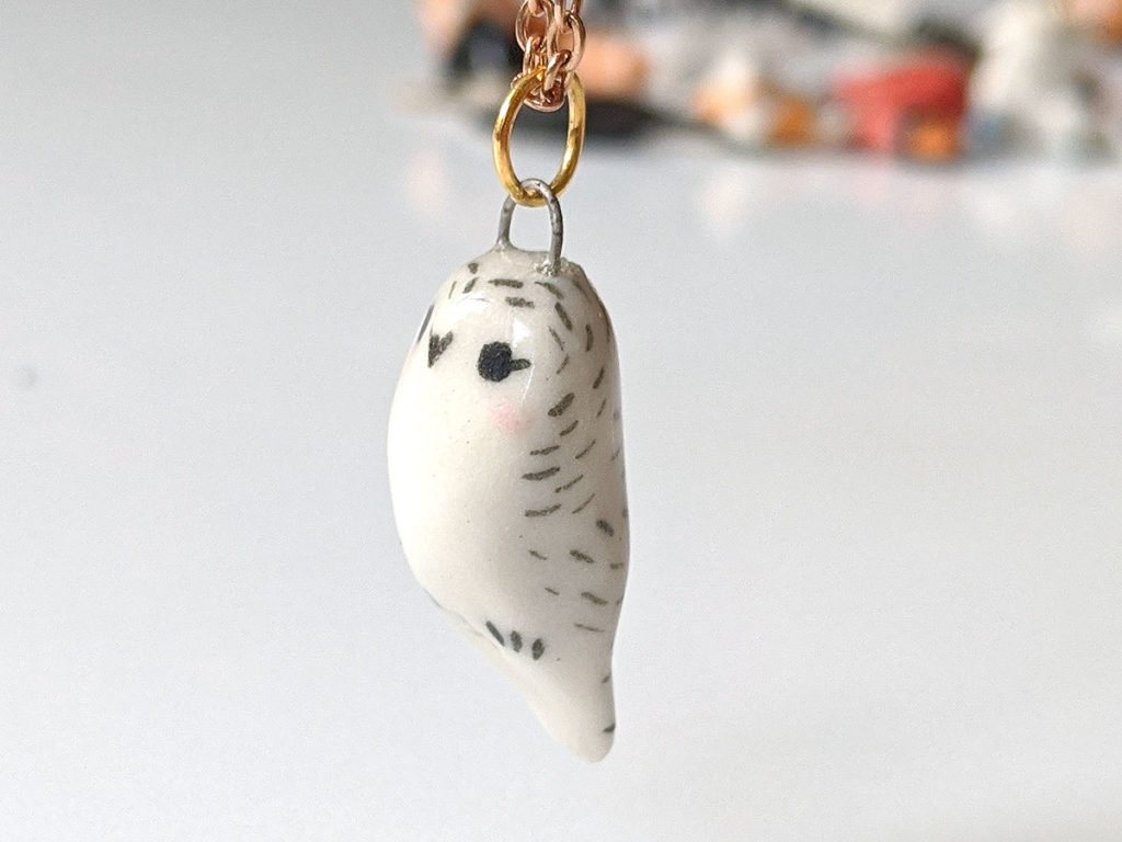 Snowy owl pendant