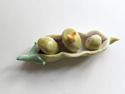 Grenouilles Pois Porcelaine