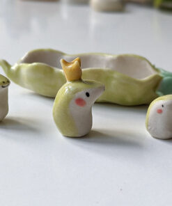 Grenouilles Pois Porcelaine