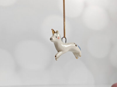 porcelain pendant unicorn
