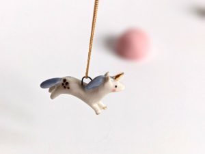 porcelain pendant unicorn