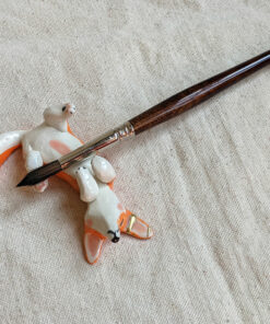 Ceramic Corgi Brush Holder