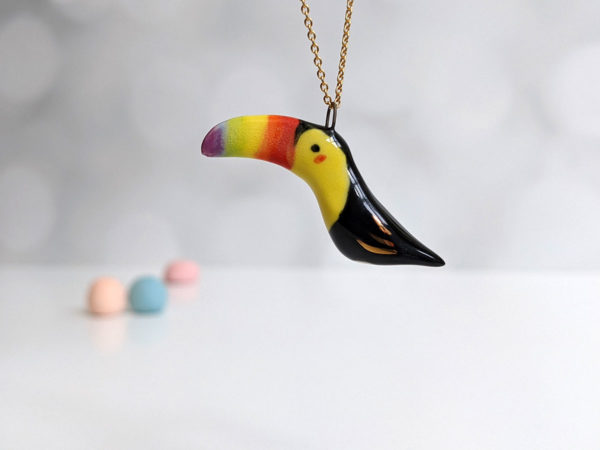 ceramics tucan toucan pendant pride