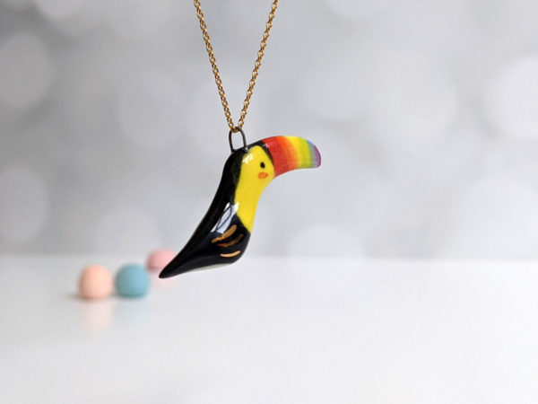 ceramics tucan toucan pendant pride