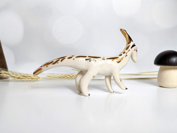 figurine porcelaine parasaurolophus