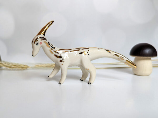 figurine porcelaine parasaurolophus