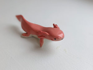 figurine axolotl porcelaine