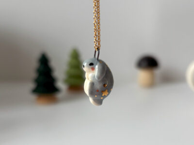 Porcelain Pendant - Bunny - Image 3
