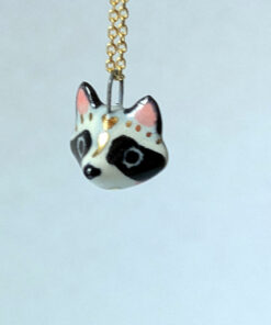 cute raccoon portrait pendant