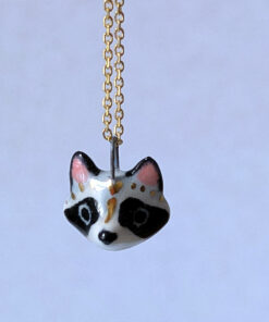 cute raccoon portrait pendant