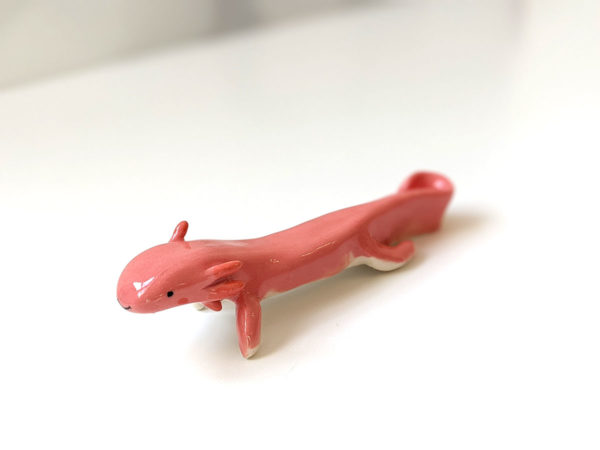 figurine axolotl porcelaine