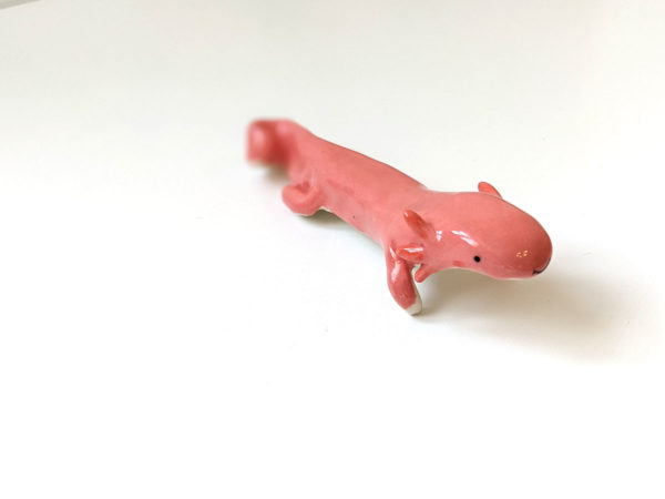 figurine axolotl porcelaine