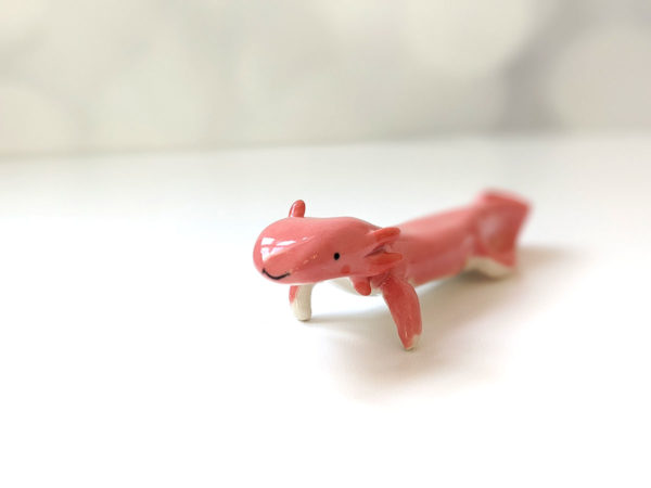 figurine axolotl porcelaine